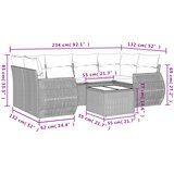  7-dijelni set vrtnih sofa od poliratana s jastucima crni | shoptok.hr