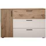 Hom`in KOMODA, bela, barve hrasta | Shoptok.si