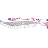  Madrac od pjene bijeli 160x220 cm 7 zona tvrdoća 20 ILD | shoptok.hr