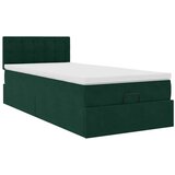  Okvir kreveta s madraca tamnozeleni 100x200cm baršunasti | shoptok.hr