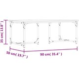  Stolić za kavu crni 90x50x35 cm od konstruiranog drva | shoptok.hr