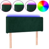  LED uzglavlje tamnozeleno 103x16x78/88 cm baršunasto | shoptok.hr