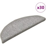  Prostirke za stepenice 30 kom 56x17x3 cm svijetlo sive poluokrugle | Shoptok.si