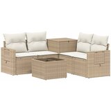  Set sofe 6 kom. Bež i krem bijela Poli Rattan i čelik | shoptok.hr