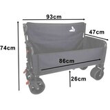  LUARO-Zložljiv Transportni Vrtni in Kamperski Vagon s Sedežem – 72 L, Terenski Kolesa | Shoptok.si