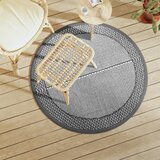 Vanjski tepih ARAKIL sivi Ø 120 cm PP | shoptok.hr