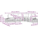  Set vanjskih sofa s jastukom 6 Komad Bijela i bež | shoptok.hr