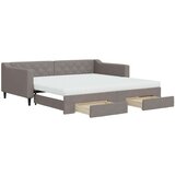  Dnevni krevet na razvlačenje smeđesivi 100 x 200 cm od tkanine | shoptok.hr