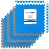 Zaščitne fitness podloge PZ-03 – 60 × 60 cm, 6-delni set, modro-sive puzzle podloge, (5000115962)