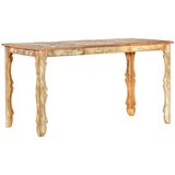  Blagovaonski stol od masivnog obnovljenog drva 140 x 70 x 76 cm - 140 x 70 x 76 cm 1 | shoptok.hr