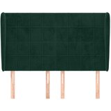  Uzglavlje s ušima tamnozeleno 147x23x118/128 cm baršunasto | shoptok.hr