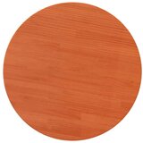 vidaXL Mizna plošča okrogla voščeno rjava Ø90x2,5 cm trdna borovina | Shoptok.si