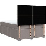  Krevet s oprugama i madracem smeđesivi 140 x 190 cm od tkanine | shoptok.hr