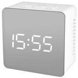 Malatec LED digitalna budilka z termometrom in ogledalom USB bela, (20378289) | Shoptok.si