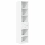 Maison Chic Visoka omara - Komoda - Predalnik bela 40x42,5x185 cm inženirski les, (21718920) Cene