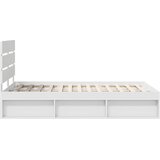  Krevetna konstrukcija Bijelo 120 x 200 cm Čvrsto borovo drvo | shoptok.hr