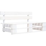 Maison Chic Vrtni srednji kavč - Zunanji kavč iz palet bela impregnirana borovina, (22040956) | Shoptok.si