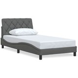 Maison Chic Posteljni okvir - Enojna postelja - Postelja za odrasle brez vzmetnice temno siv 100x200 cm blago-J7812, (21763686) Cene