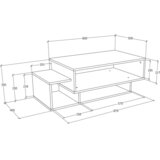 MID.YOU KLUBSKA MIZA, antracit, bela | Shoptok.si