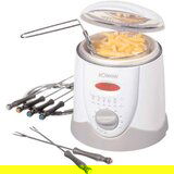 Bomann FFR 1290 fondi-friteza 840 W s ručnim podešavanjem temperature bijela, siva | shoptok.hr
