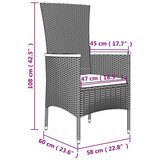  9-dijelni vrtni blagovaonski set sivi od poliratana | shoptok.hr