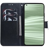 INORCO Ovitek za telefon proti padcem za Realme C55 s tiskanjem vzorcev, PU usnjeno stojalo za denarnico s trakom, (22036360) | Shoptok.si