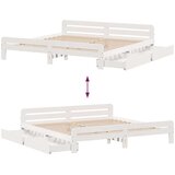  Okvir kreveta bez madraca bijeli 180x200 cm od masivne borovine | shoptok.hr