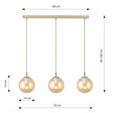  Luster na sajli COSMO 3xE14/10W/230V bež | Eponuda.com