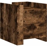  Noćni ormarić dimljena boja hrasta 45x50x50cm konstruirano drvo | shoptok.hr