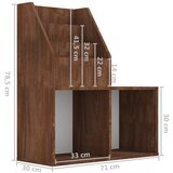  Stalak za dječje časopise smeđa boja hrasta 71x30x78,5cm drveni | Eponuda.ba