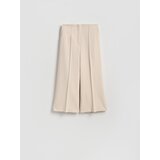 Reserved Culotte hlače izglačane na crtu - bež | shoptok.hr