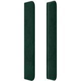  LED uzglavlje tamnozeleno 203 x 16 x 118/128 cm baršunasto | shoptok.hr
