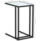  Bočni stolić za računalo bijeli 50x35x65 cm od kaljenog stakla | shoptok.hr