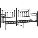  Krevet na kat s uzglavljem Crna 75 x 190 cm Čelik | shoptok.hr