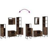  4-dijelni set kupaonskog namještaja boja hrasta drveni | shoptok.hr