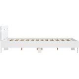  Okvir za krevet s uzglavljem bijeli 140x200cm konstruirano drvo | Shoptok.si