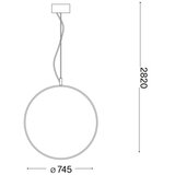 Ideal Lux led luster na sajli circus LED/36W/230V, prečnika 74,5 cm, cri 90, crna | Eponuda.com