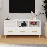 TV ormarić sjajni bijeli 102 x 36 x 50 cm od konstruiranog drva | Eponuda.ba