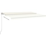 Tenda na ručno uvlačenje s LED svjetlima 500x300 cm krem | shoptok.hr