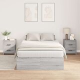  Postelja z shranjevanjem Siva sonoma Inženirski les Polna, (22052880) | Shoptok.si