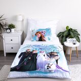 Jerry Fabrics Modra bombažna otroška posteljnina za otroško posteljico 100x135 cm Frozen "Blue" – | Shoptok.si