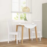 Maison Chic Jedilni stoli - Vzorci stoli 2 kosa bele masivne lesene gume A190, (22032343) | Shoptok.si