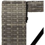  Barski stol sa staklenom pločom sivi 185x80x110 cm poliratan | shoptok.hr