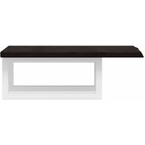  Zidna polica za umivaonik od čelika i masivne hrastovine Smeđa 40 x 50 x 2 cm | Shoptok.si