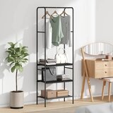  Stalak za odjeću Crni hrast 60 x 30 x 171 cm Konstruirano drvo | shoptok.hr