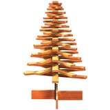 vidaXL Drveno ukrasno božićno drvce voštano smeđi 100 cm od borovine | shoptok.hr