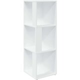 vidaXL Kotna omarica bela 33x33x100 cm iverna plošča | Shoptok.si