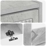  Ormar za cipele EDE 78 x 24 x 103 cm Konstruirano drvo - Betonska siva | shoptok.hr