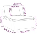  Modularna sofa s jastucima plava 100 cm - Plava Središnja sofa | shoptok.hr