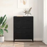  Kreveta Crni hrast 69,5 x 34 x 90 cm Obrađeno drvo i čelik | shoptok.hr